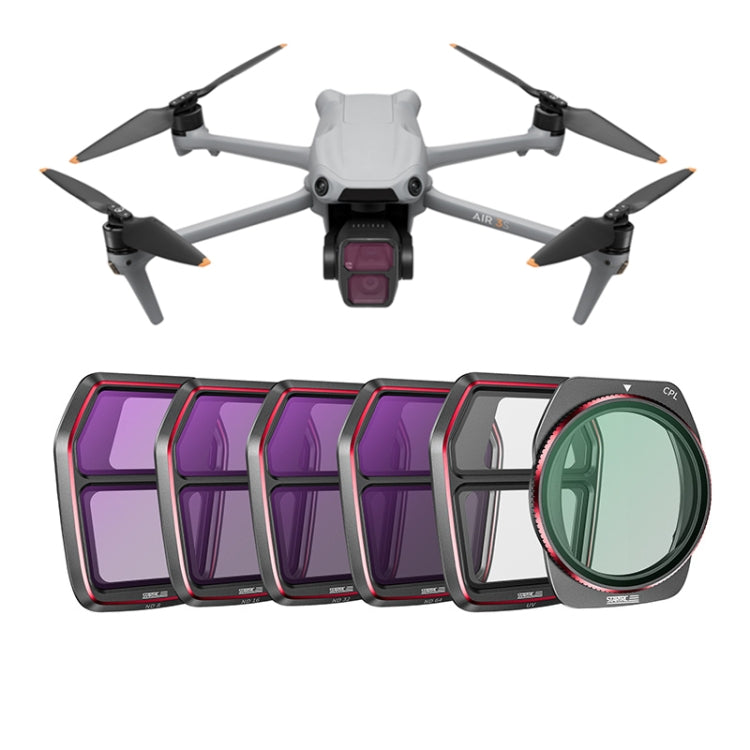 For DJI Air 3S STARTRC 6 in 1 ND8 ND16 ND32 ND64 UV CPL Lens Filter, ND8 ND16 ND32 ND64 UV CPL For DJI Air 3S STARTRC 6 in 1 ND8 ND16 ND32 ND64 UV CPL Lens Filter, ND8 ND16 ND32 ND64 UV CPL